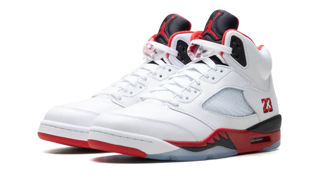 Air Jordan 5 Retro Fire Red Black Tongue