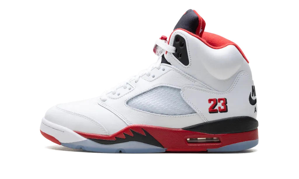 Air Jordan 5 Retro Fire Red Black Tongue