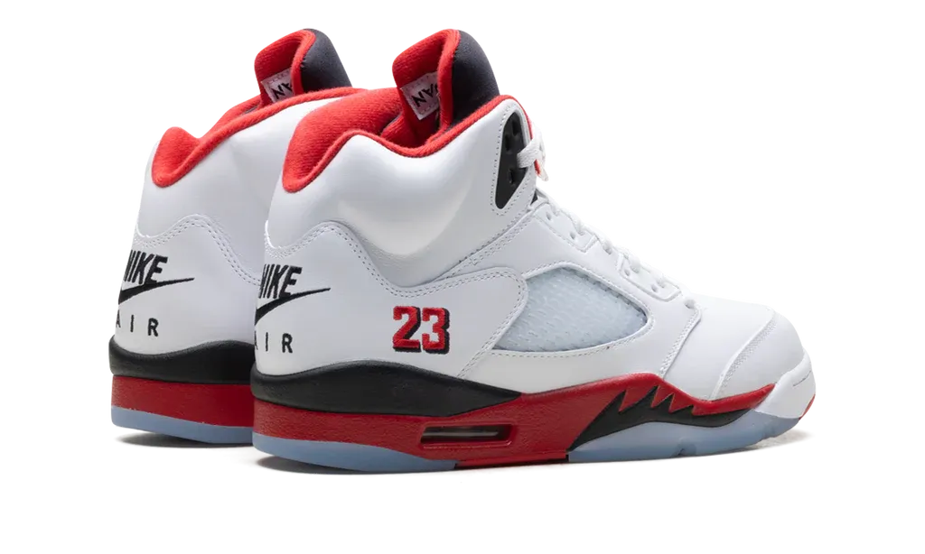 Air Jordan 5 Retro Fire Red Black Tongue