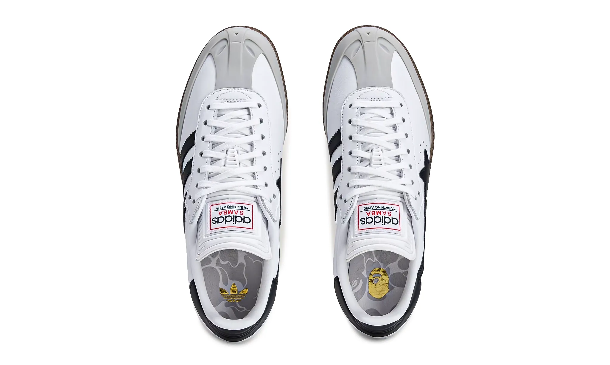 Adidas Samba x BAPE White Black