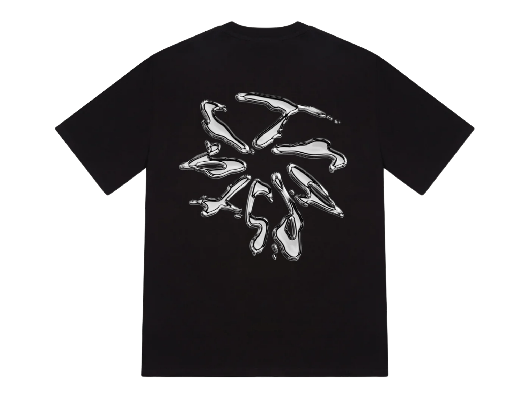 Trapstar Liquid Chrome Tee Black