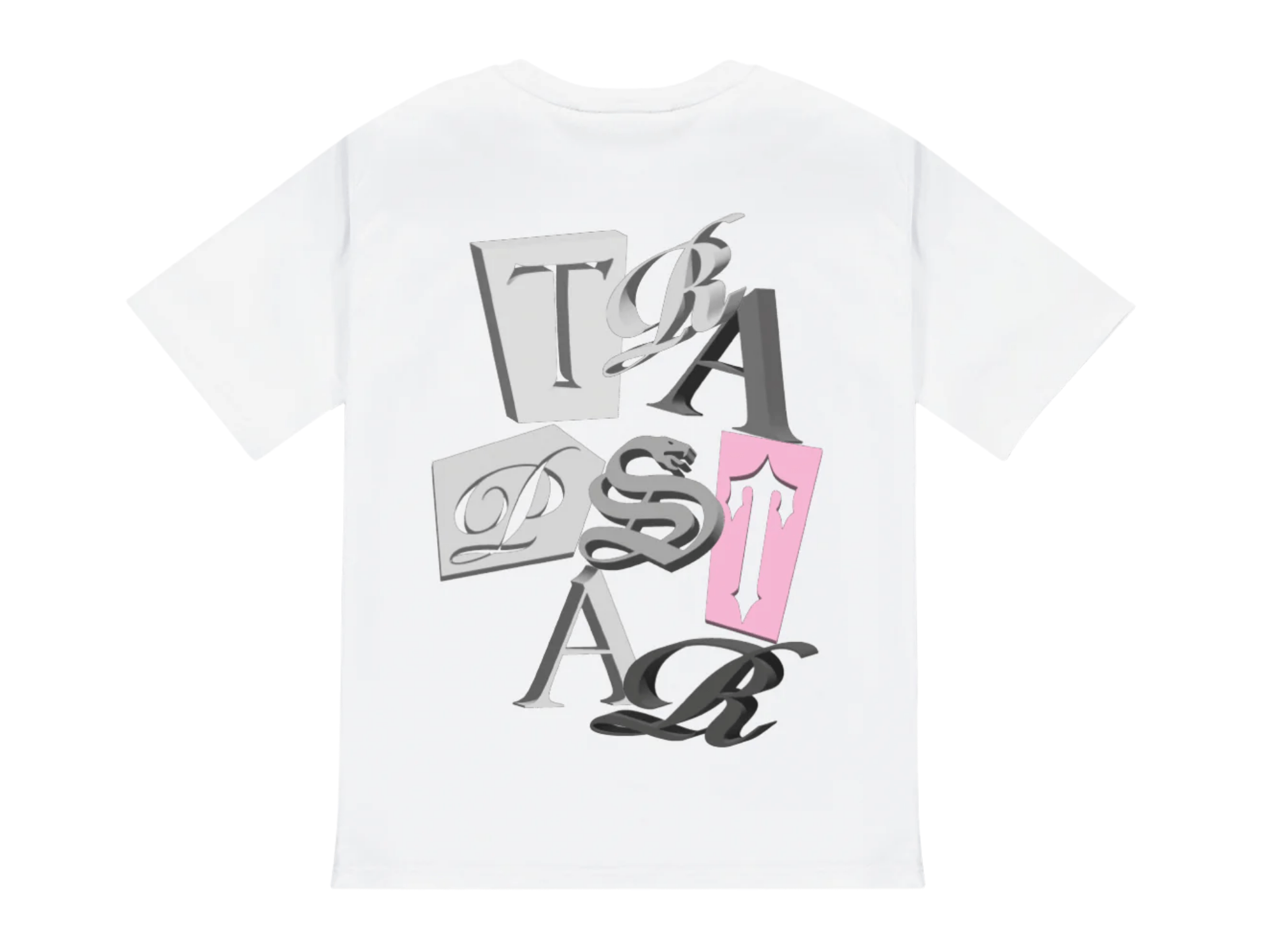 Trapstar Script White Pink Tee