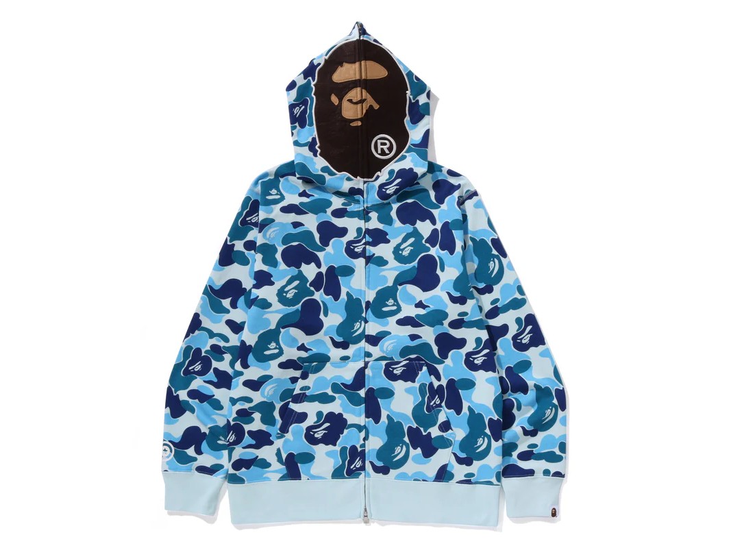 BAPE ABC Camo 2ND APE FullL Zip Hoodie Blue
