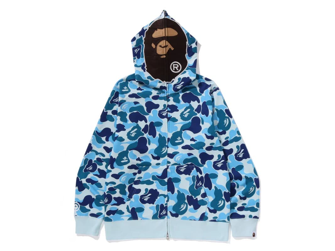 BAPE ABC Camo 2ND APE FullL Zip Hoodie Blue