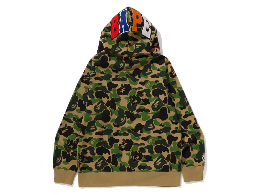 BAPE ABC Camo 2ND APE FullL Zip Hoodie Green