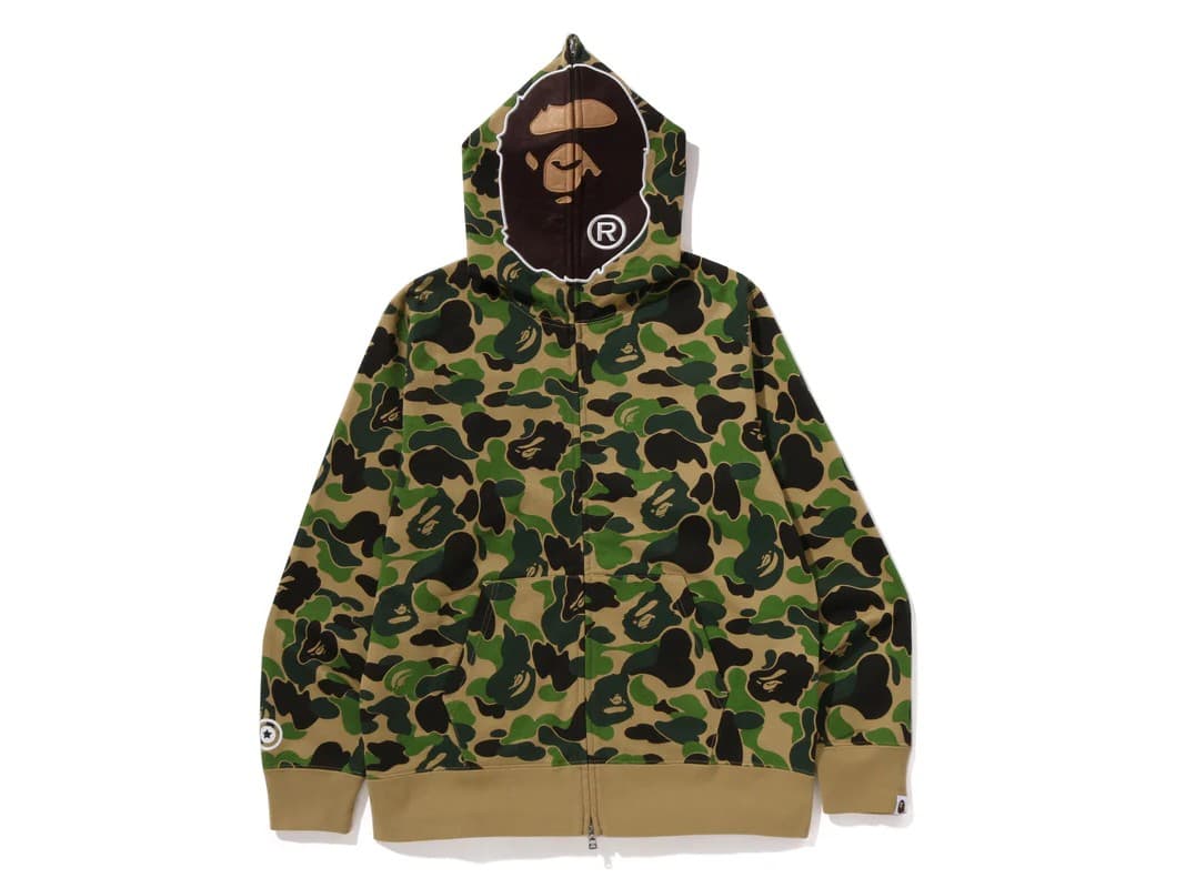 BAPE ABC Camo 2ND APE FullL Zip Hoodie Green