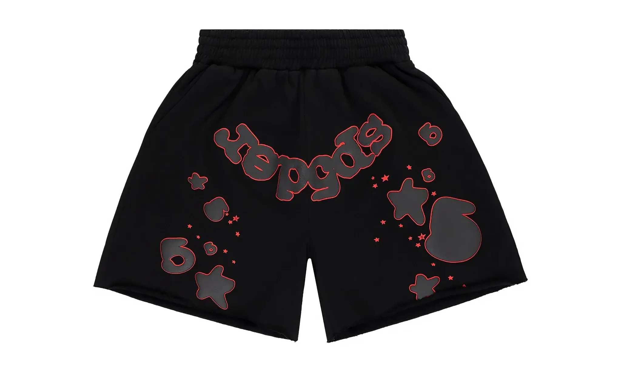 Sp5der Beluga Outline Sweatshort Black