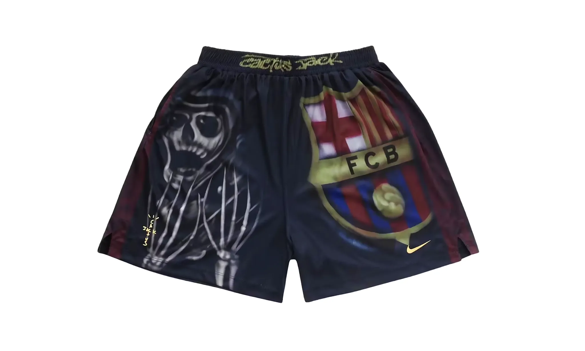 Travis Scott x Nike x FC Barcelona Skeleton Home Shorts Multicolor
