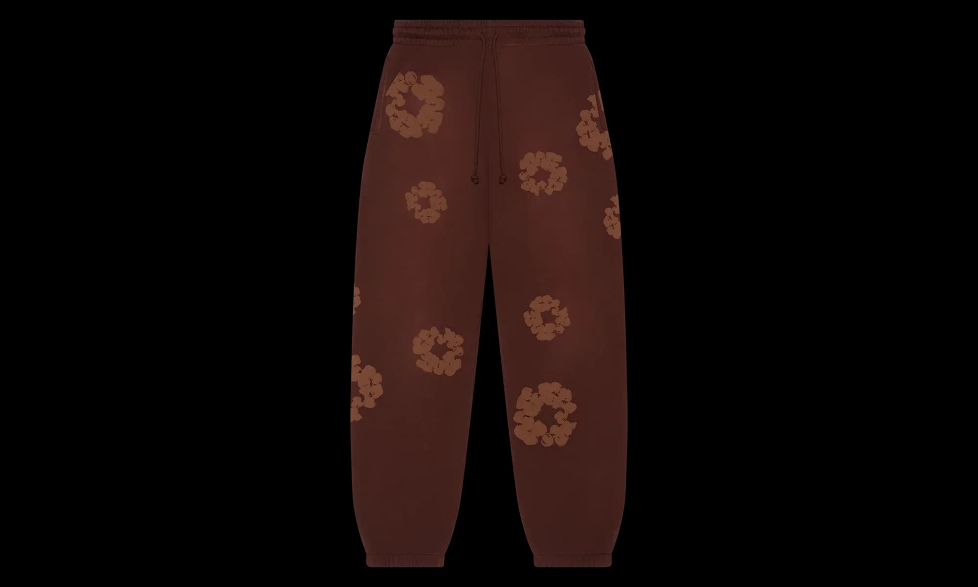 Denim Tears Mono Cotton Wreath Sweatpants Brown