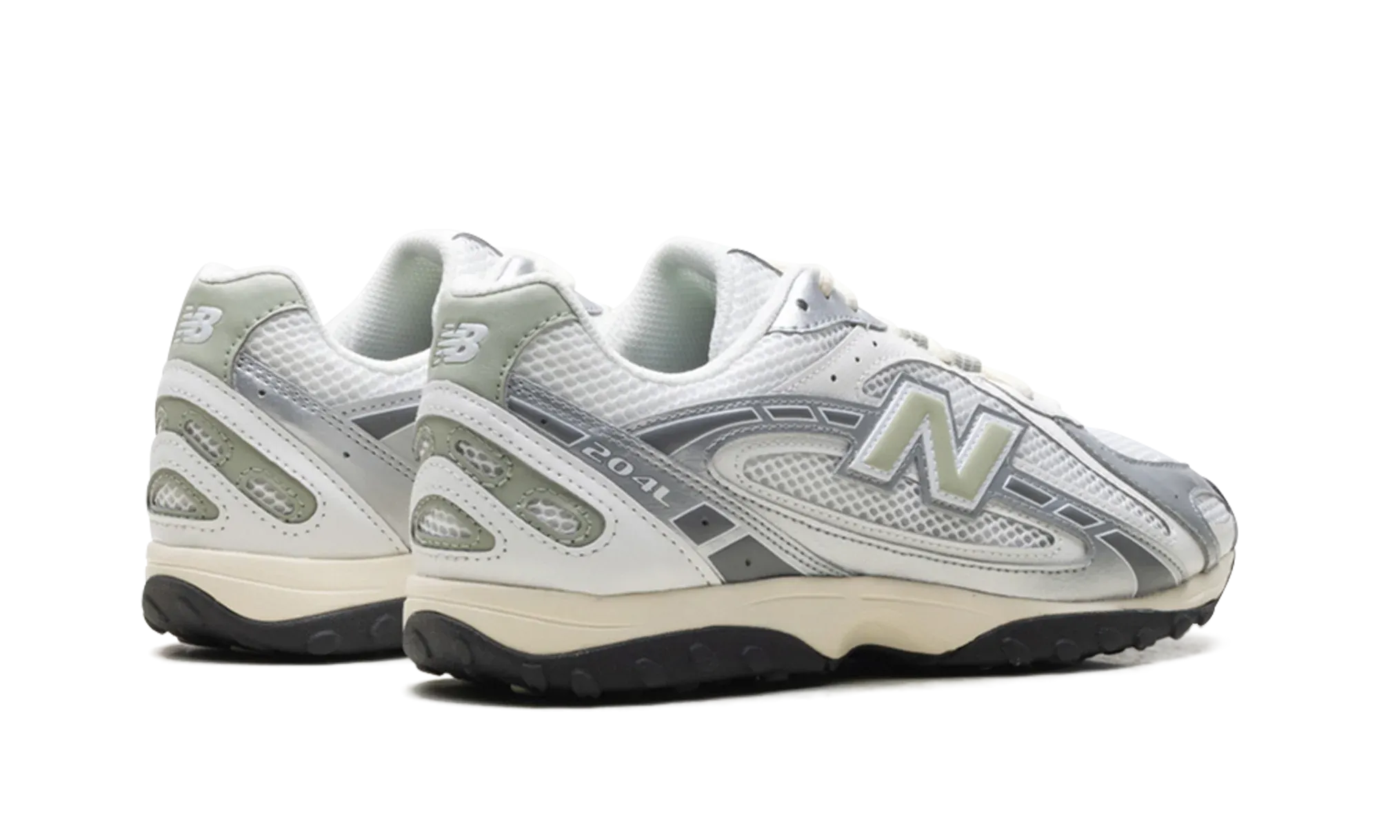 New Balance 204L Silver Metallic Sage Green