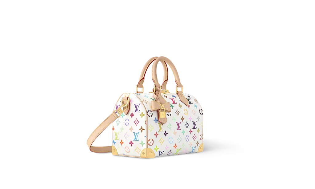 Louis Vuitton x Takashi Murakami Speedy Bandouliere 25 White Multicolored