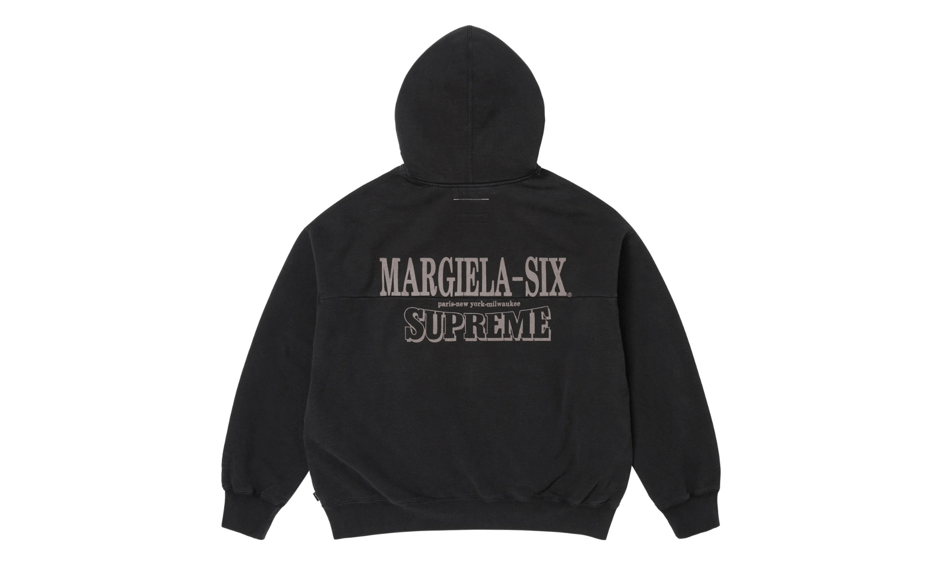 Supreme MM6 Maison Margiela Eagle Zip Up Hooded Sweatshirt Black