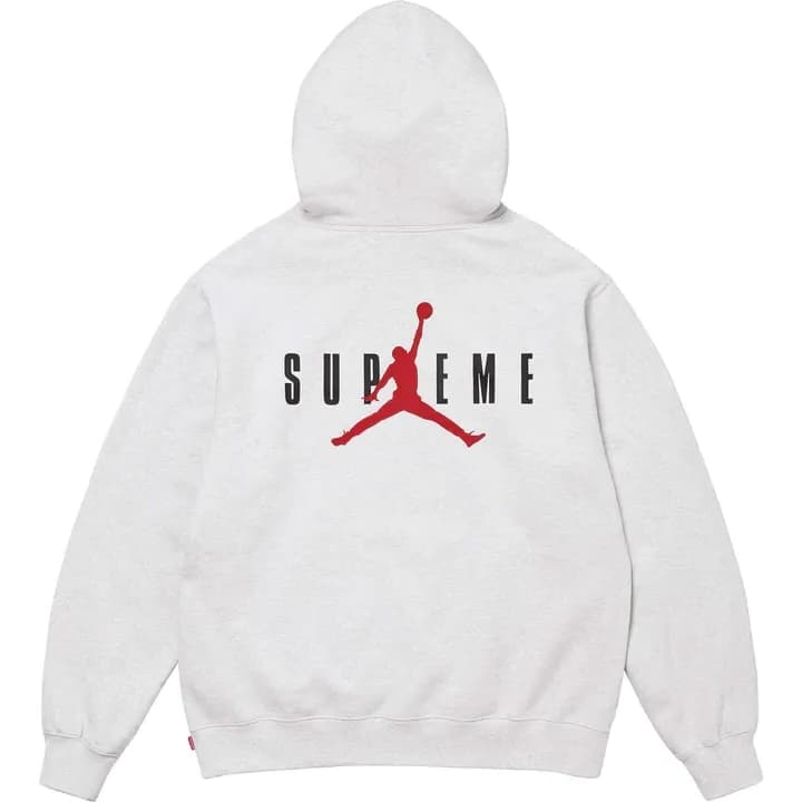 Supreme Jordan Hoodie Sweatshirt Ash Grey