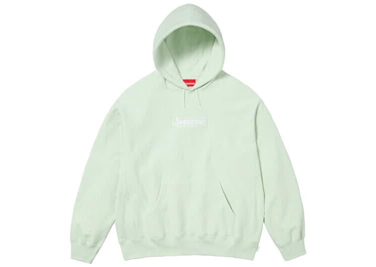 Supreme Box Logo Hooded Sweatshirt Light Green Mint (FW23)