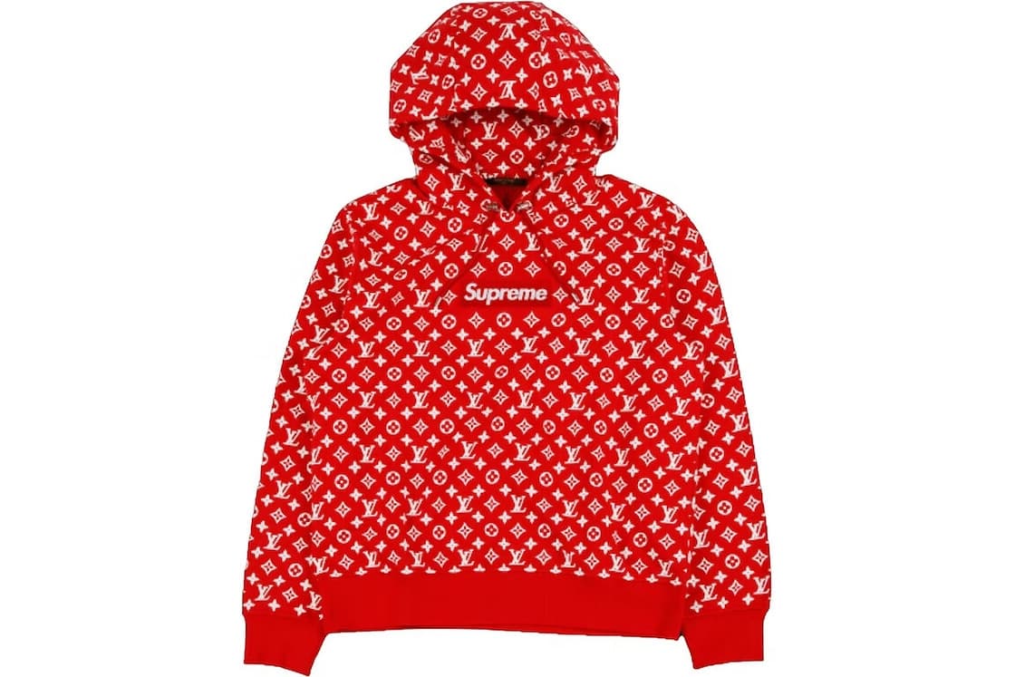 Supreme x Louis Vuitton Box Logo Hooded Sweatshirt Red