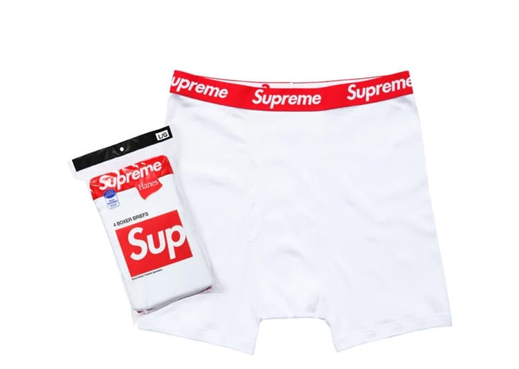 Supreme Hanes Bokserki Białe (1szt)