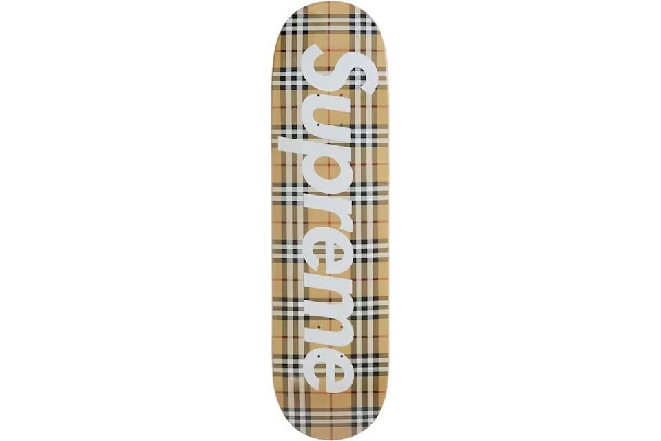 Supreme Burberry Skateboard Deck Beige