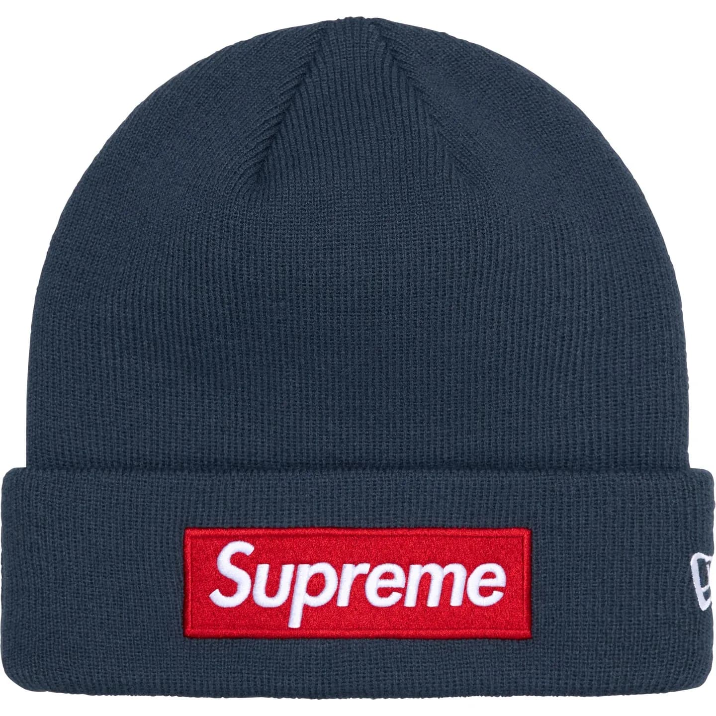 Supreme New Era Box Logo Beanie Navy (FW24)