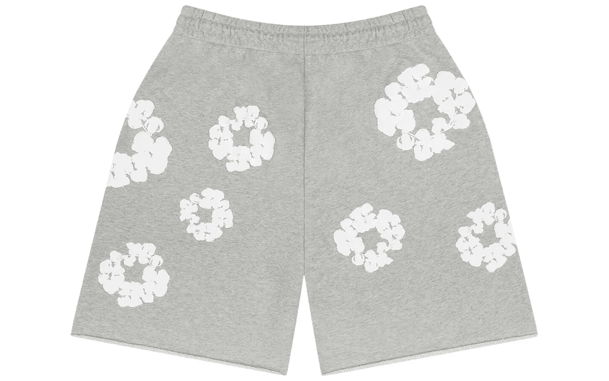 Denim Tears The Cotton Wreath Shorts Grey | OVERCEZ
