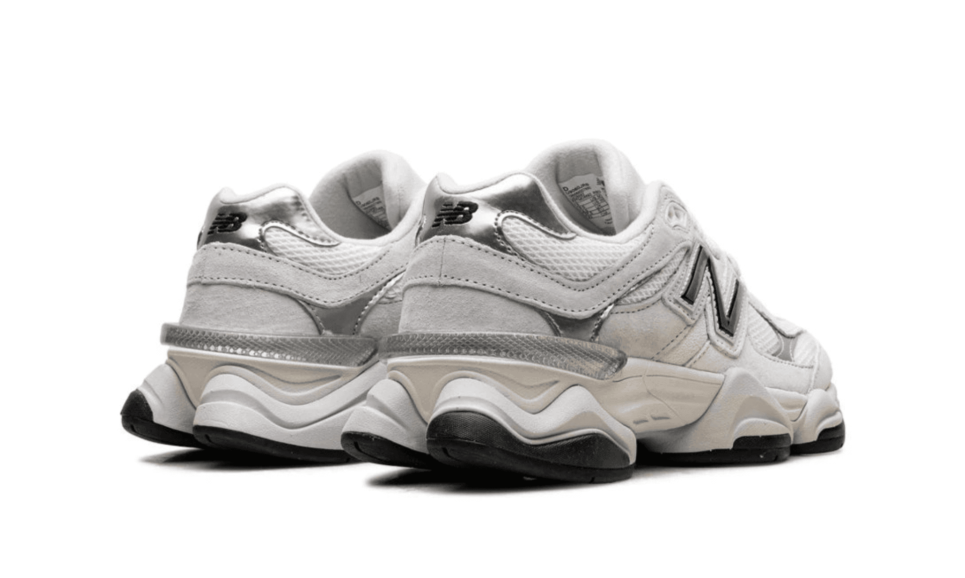 New Balance 9060 White Black Metallic Silver | OVERCEZ
