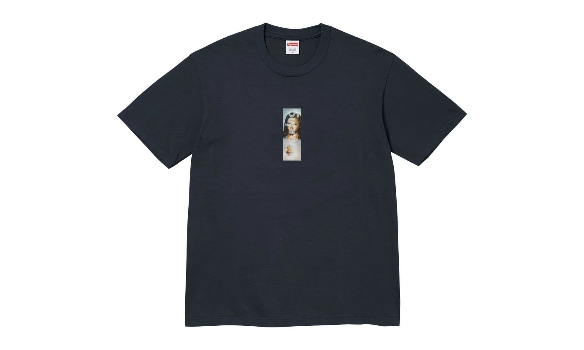 Supreme Prayer Card Box Logo Tee Navy