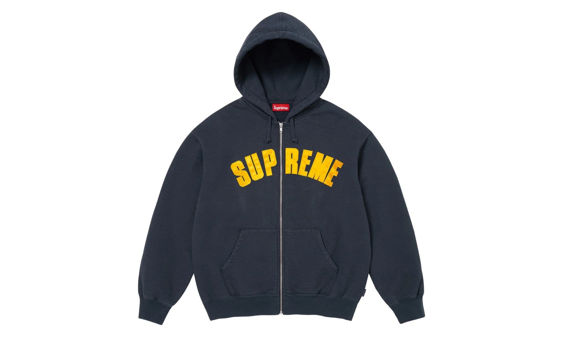 Supreme Larry Clark Zip Up Hooded Sweatshirt Navy | OVERCEZ