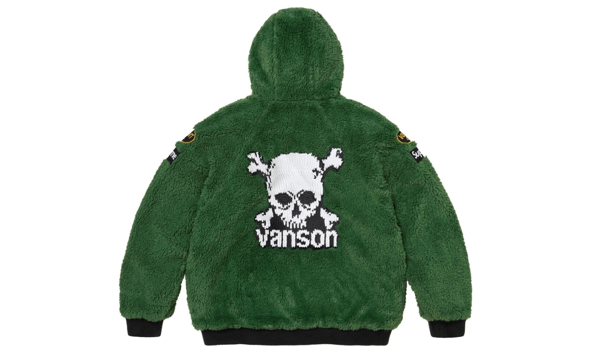 Supreme Vanson Leathers Reversible Quilted Hooded Jacket Brown Green | OVERCEZ