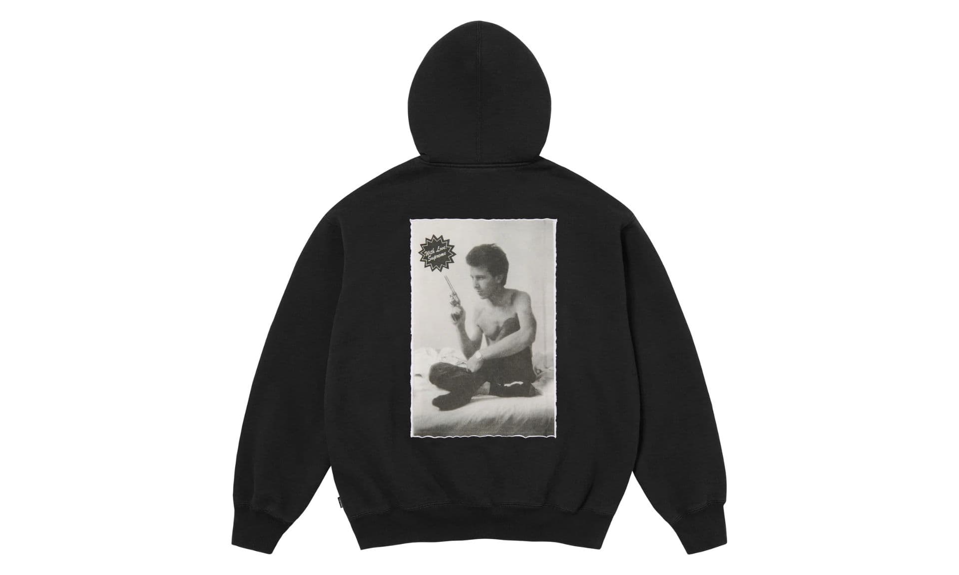 Supreme Larry Clark Zip Up Hooded Sweatshirt Black | OVERCEZ