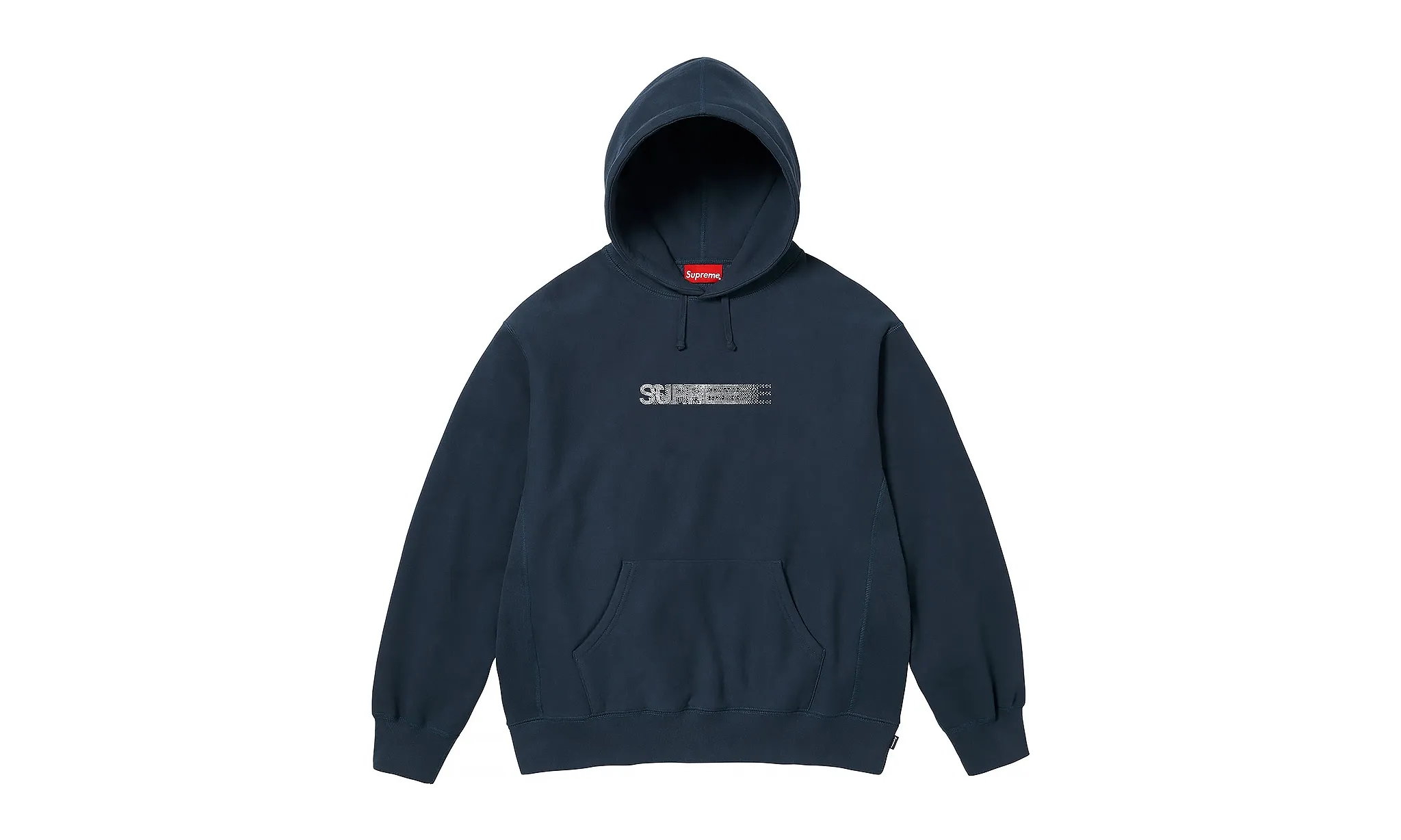 Supreme Swarovski Motion Logo Hooded Sweatshirt Navy