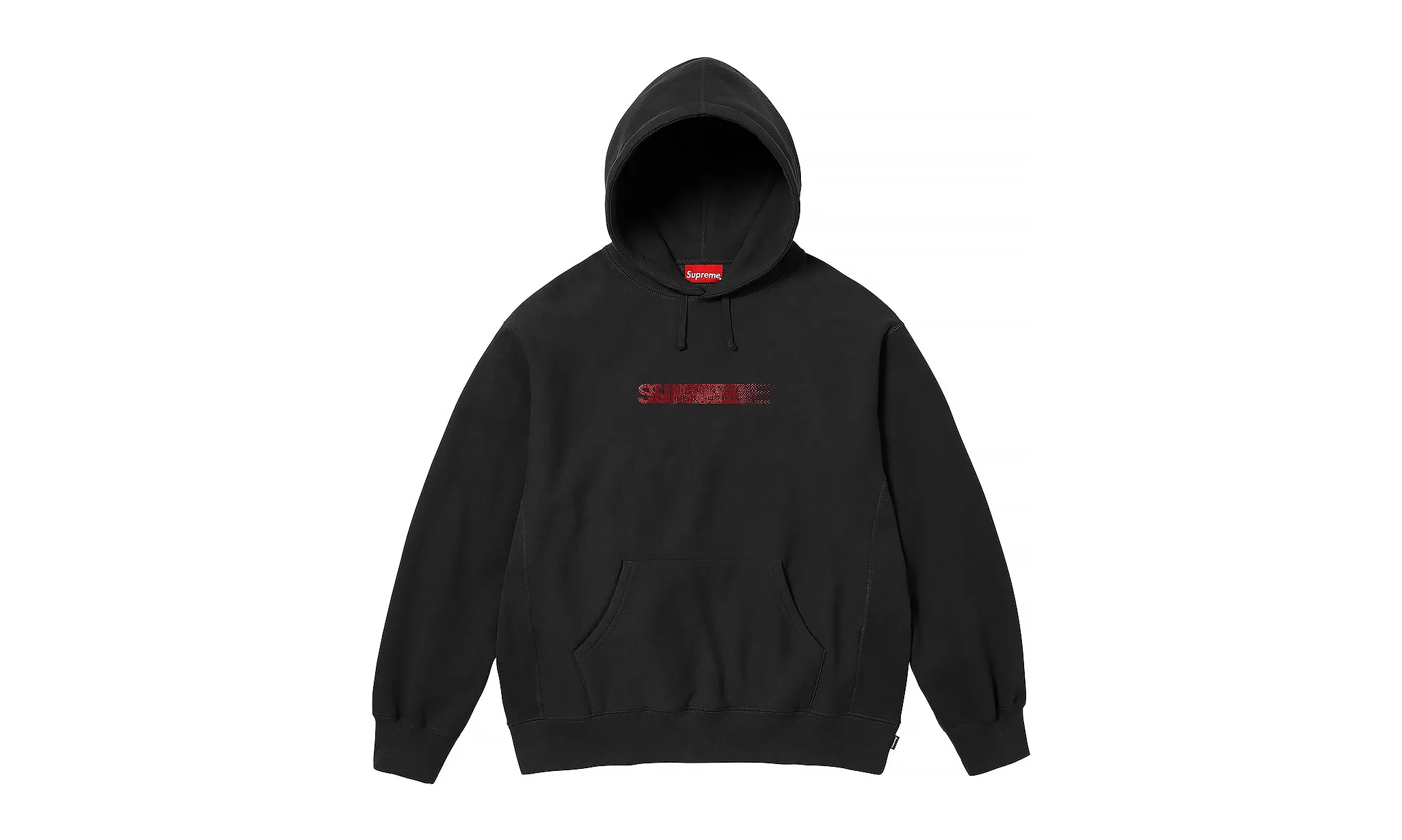 Supreme Swarovski Motion Logo Hooded Sweatshirt Black