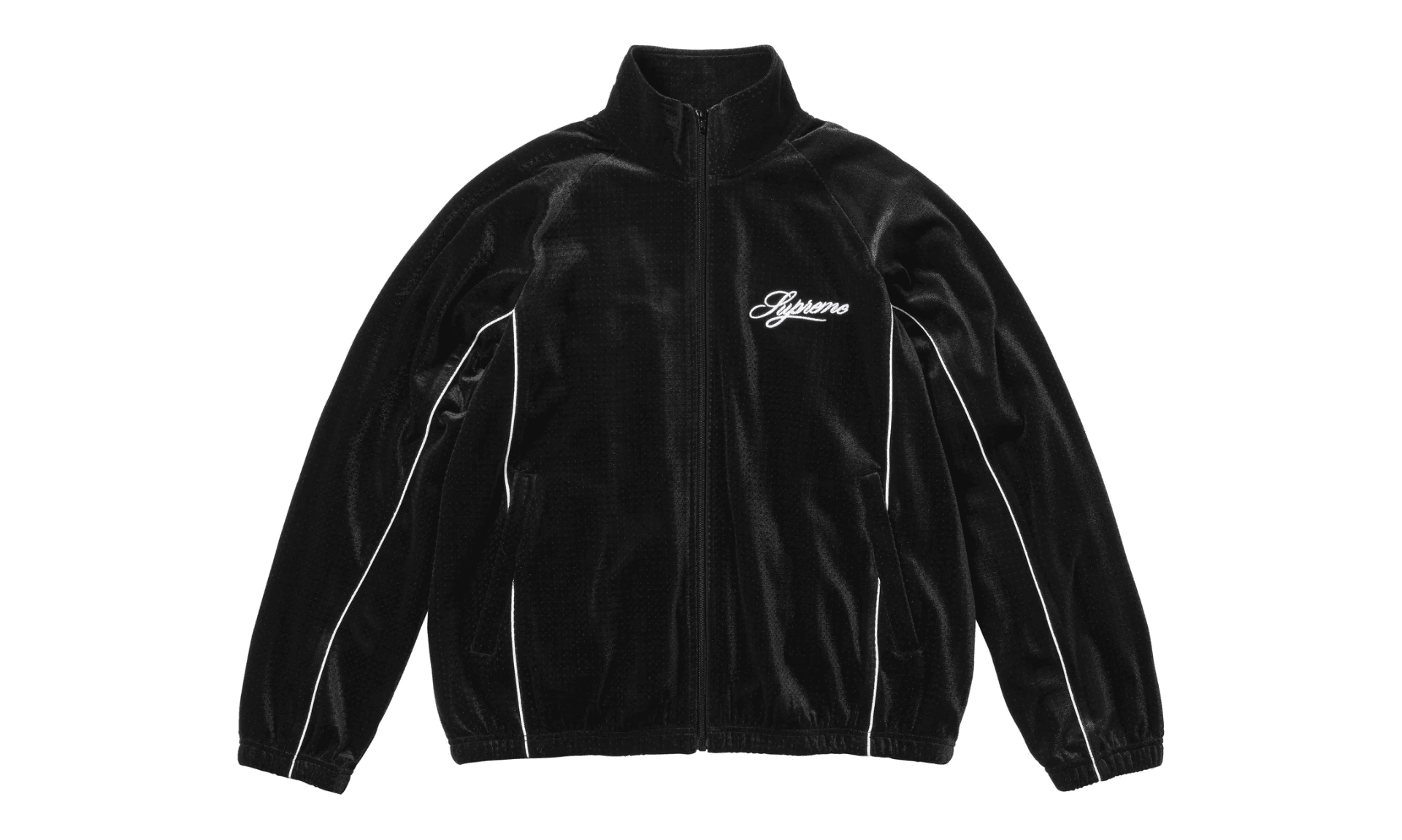 Supreme Velour Mesh Track Jacket Black