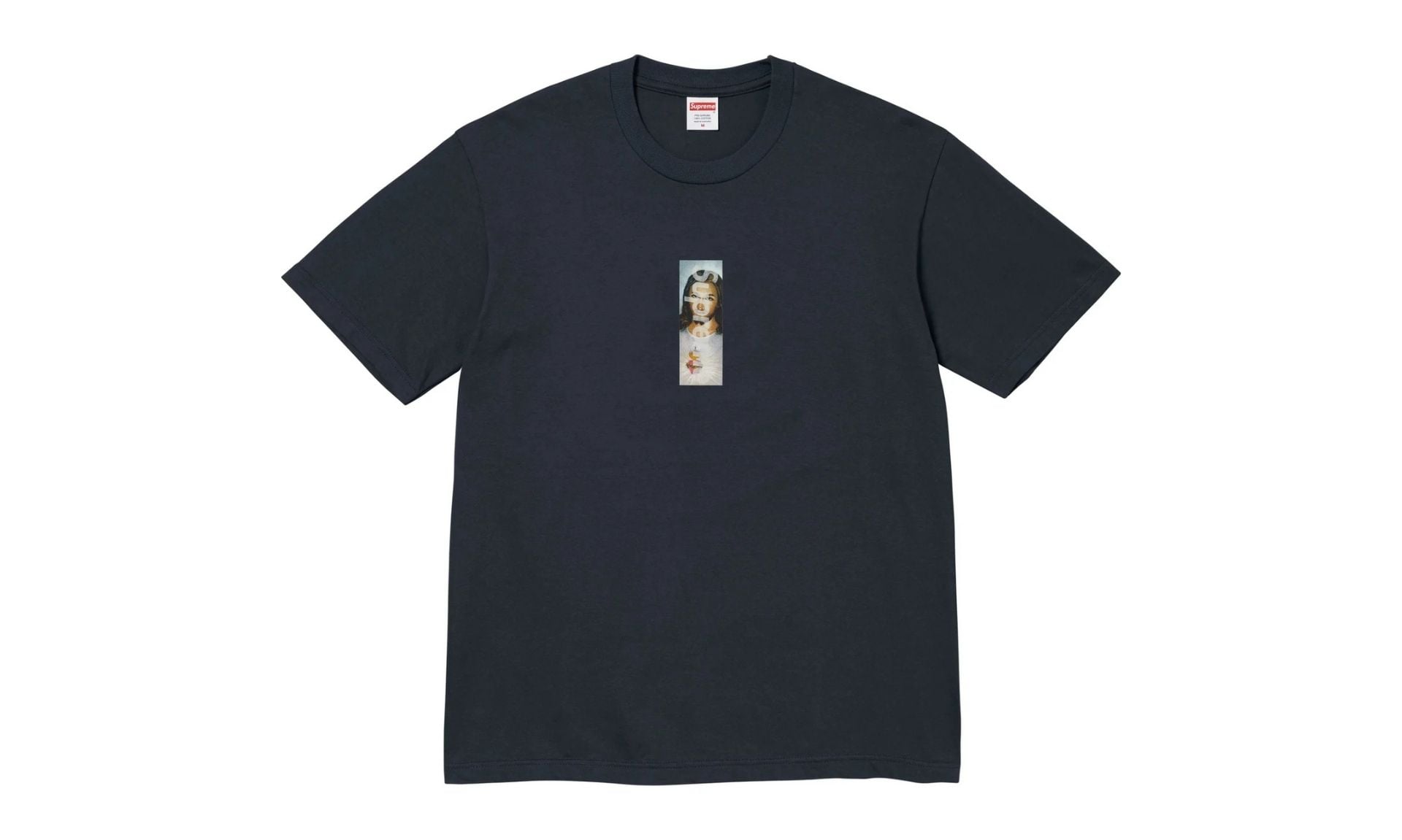Supreme Prayer Card Box Logo Tee Navy