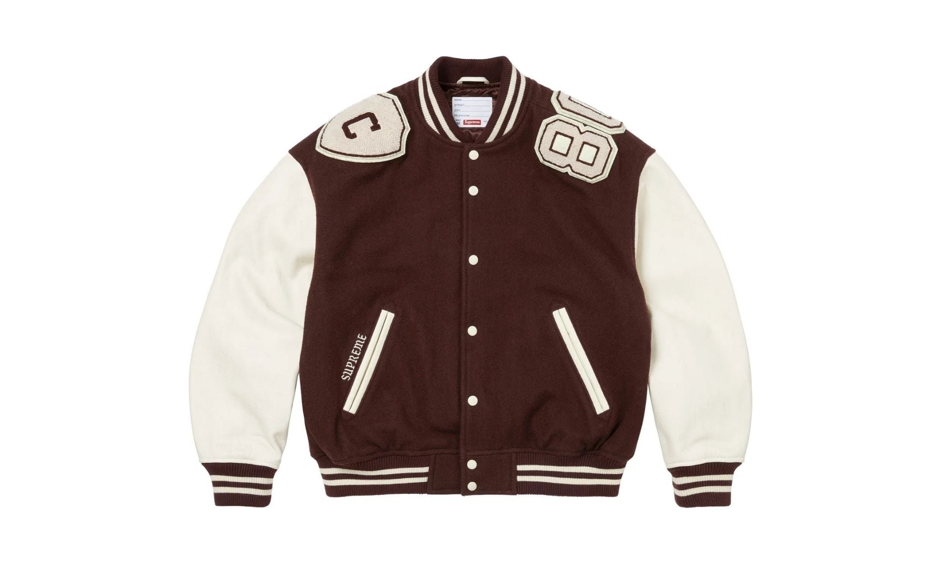 Supreme Captains Varsity Jacket Brown
