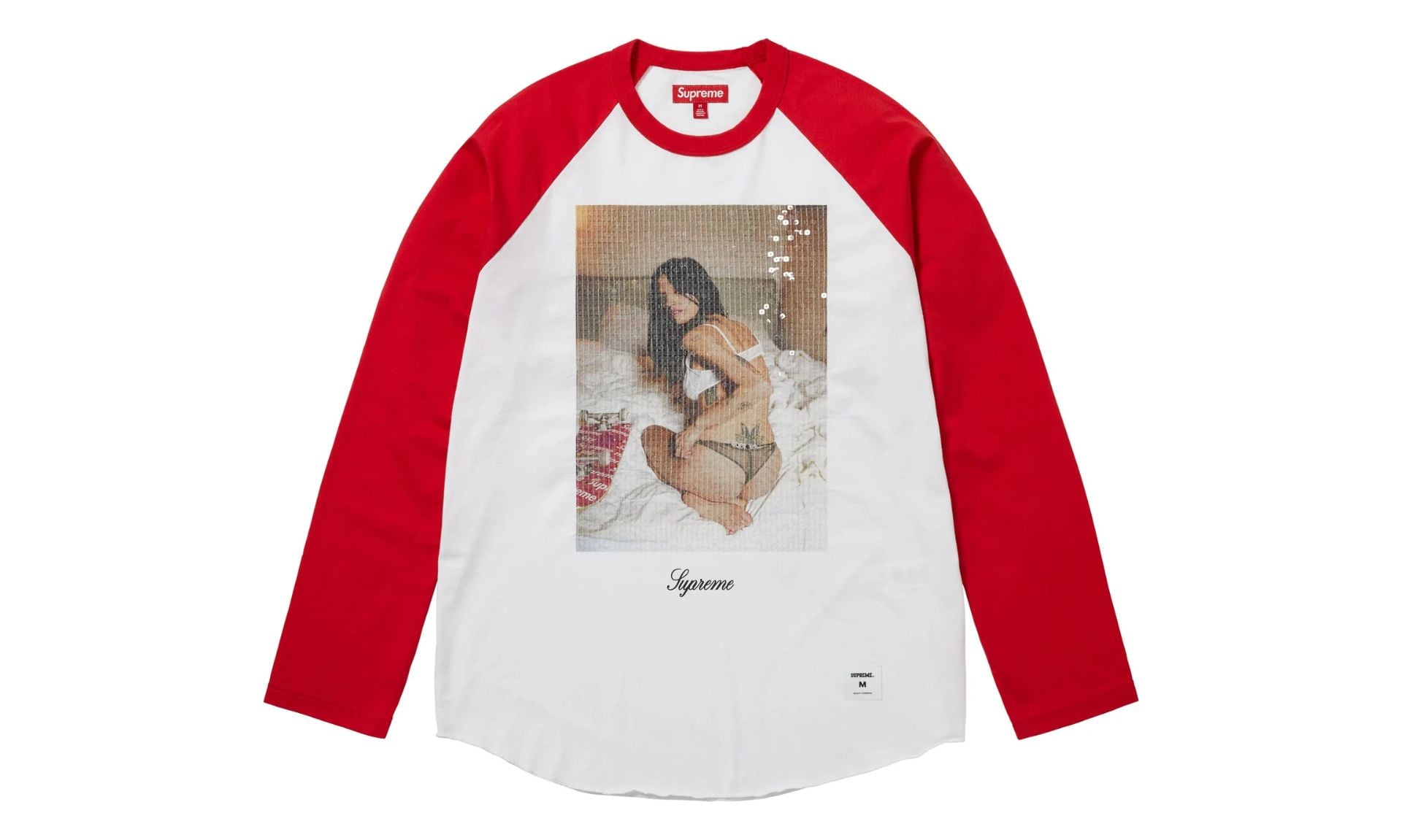 Supreme Larry Clark Sequin Raglan L/S Top Red