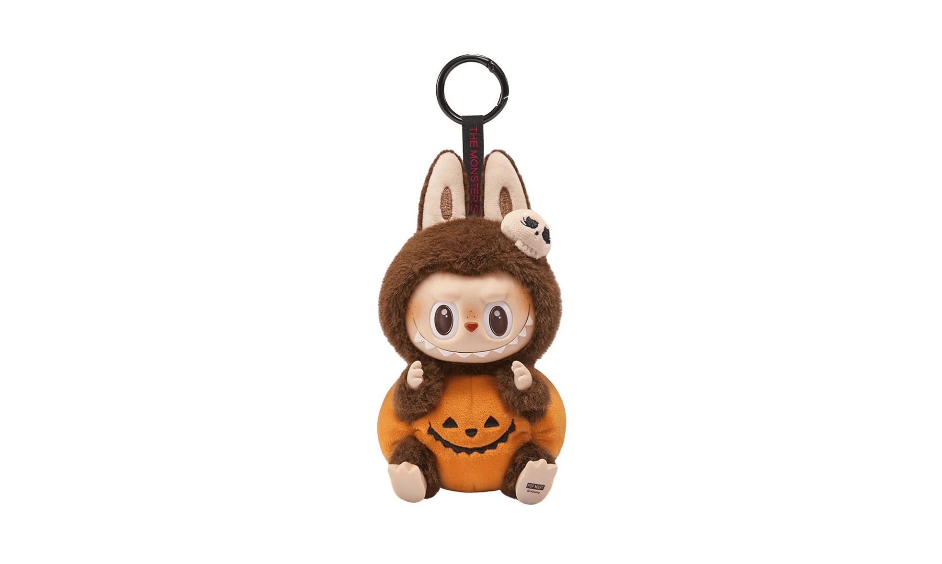 Pop Mart Labubu Happy Halloween Party Series-Sitting Pumpkin Vinyl Plush Pendant