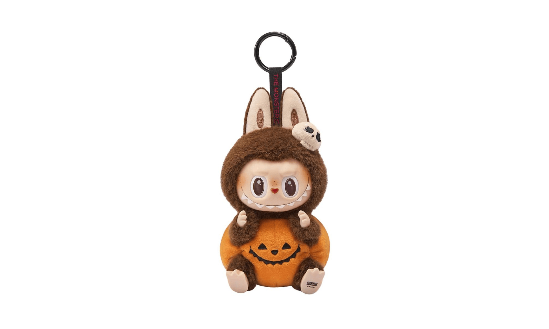 Pop Mart Labubu Happy Halloween Party Series-Sitting Pumpkin Vinyl Plush Pendant