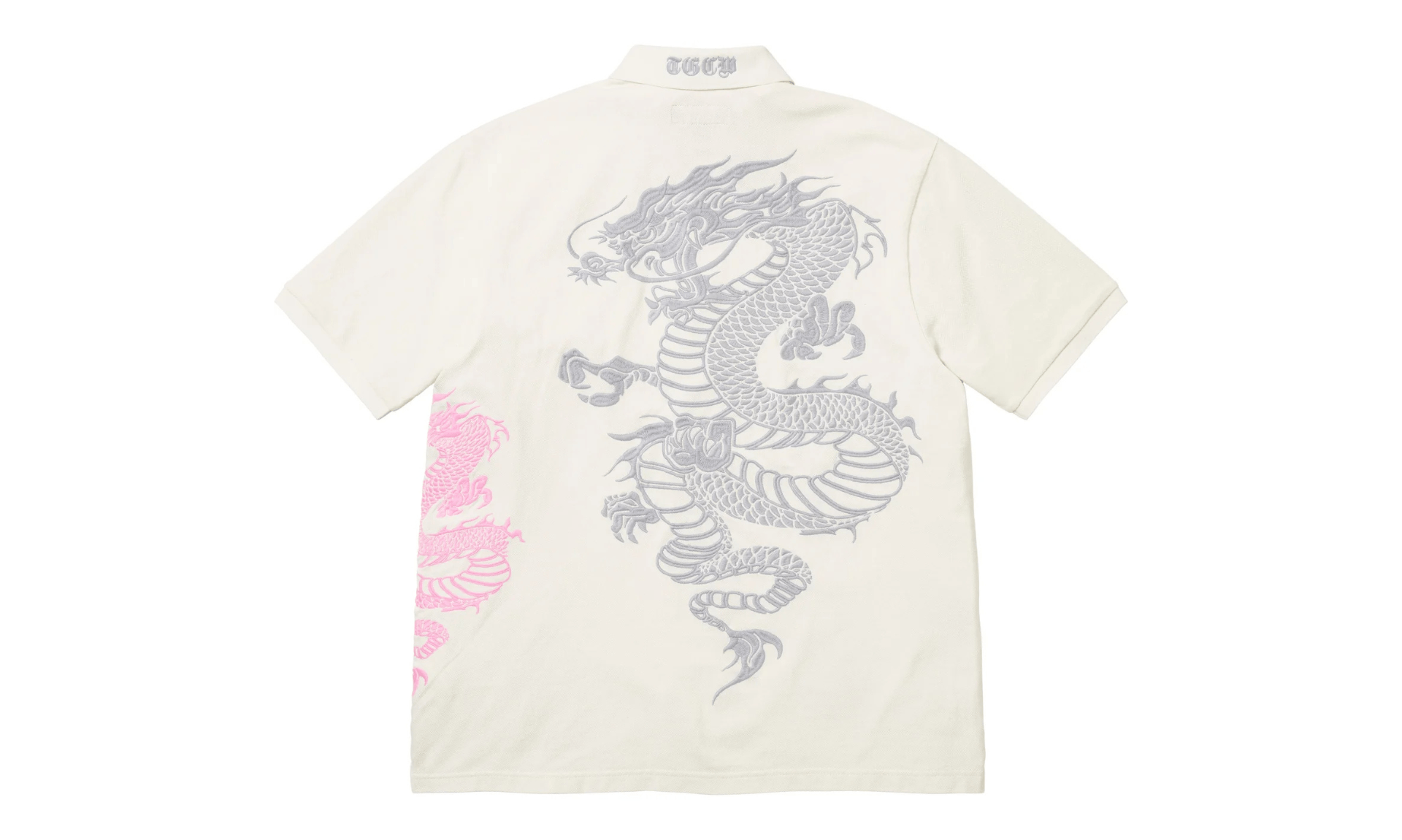 Supreme The Great China Wall Dragon Polo White