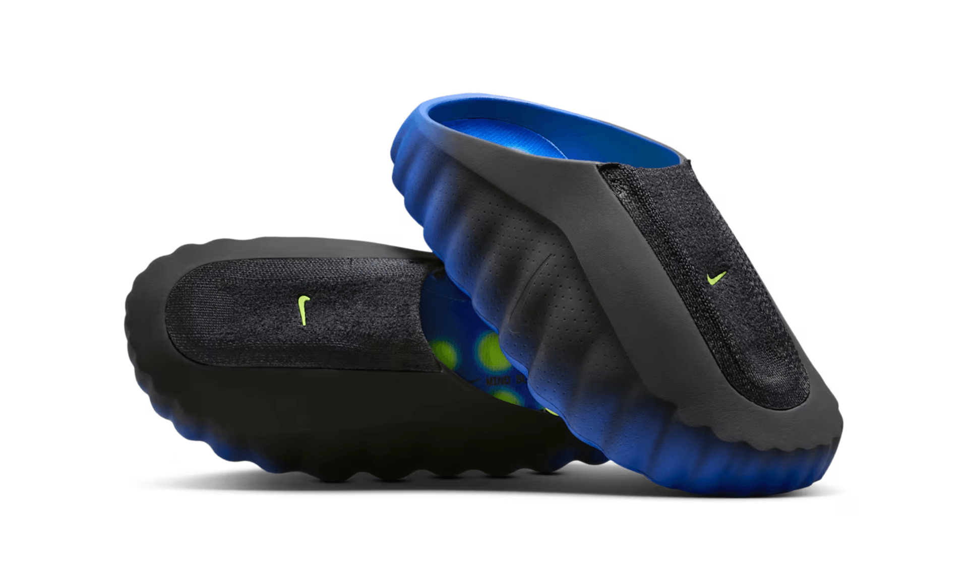 Nike Mind 001 Flyknit Slide Hyper Royal Black