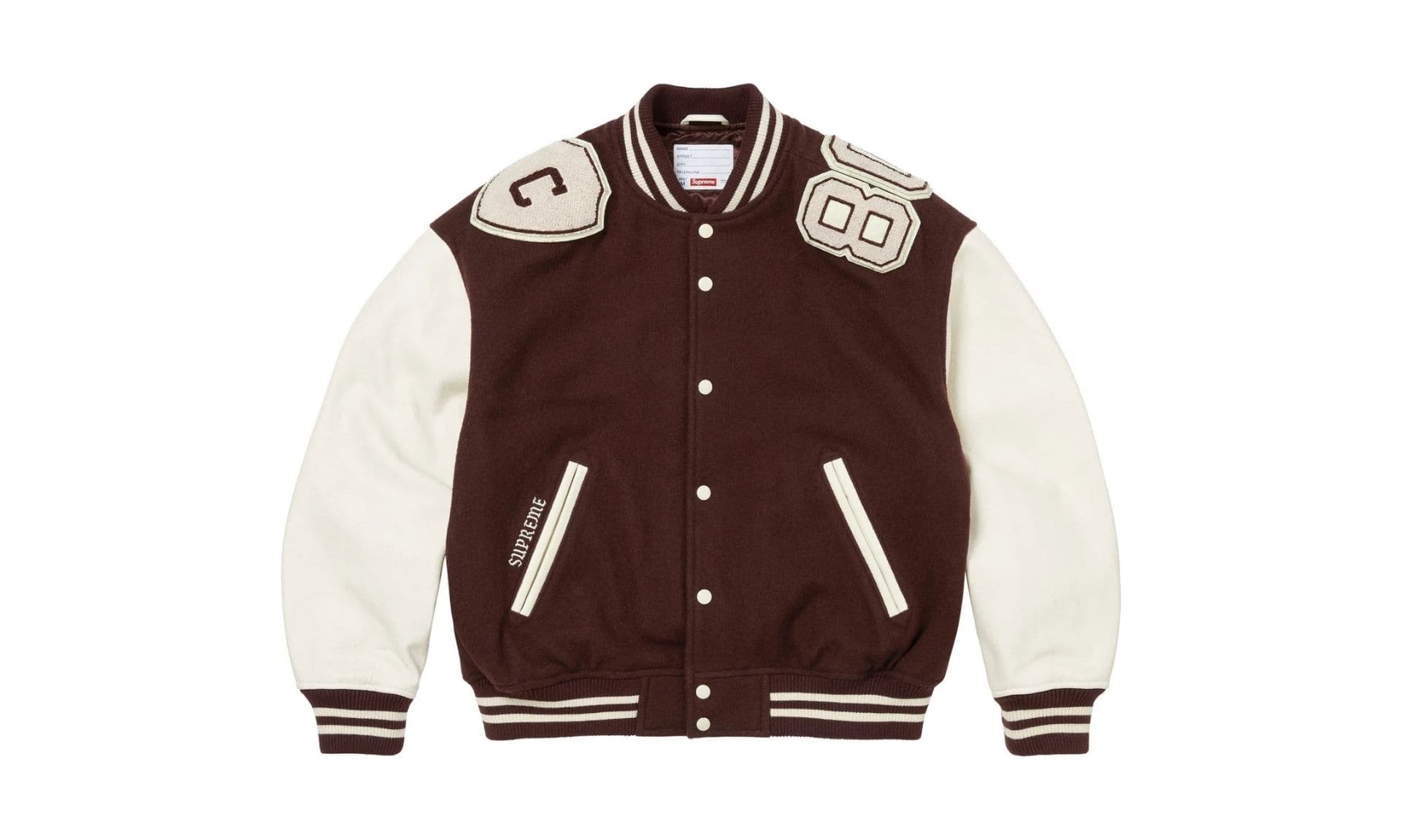 Supreme Captains Varsity Jacket Brown