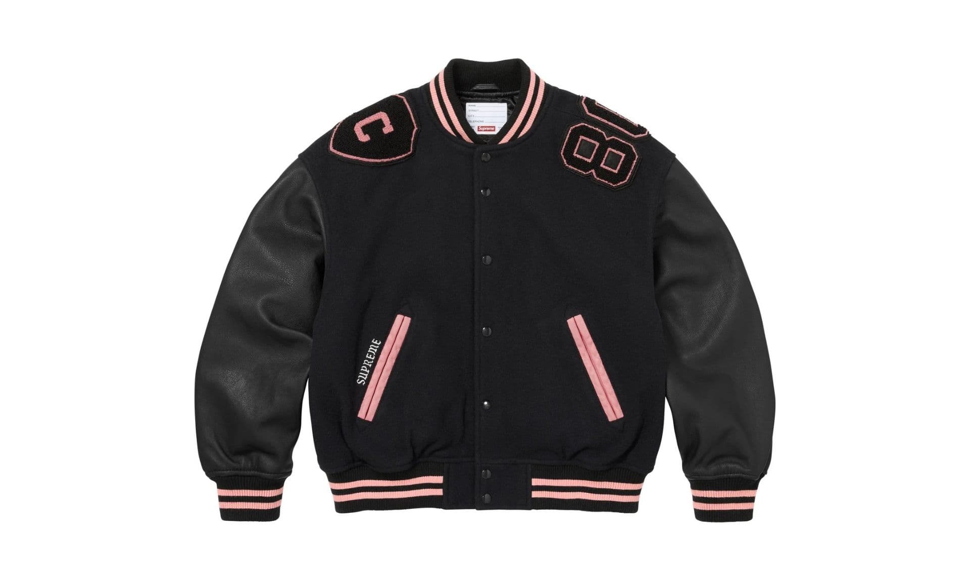 Supreme Captains Varsity Jacket Black | OVERCEZ
