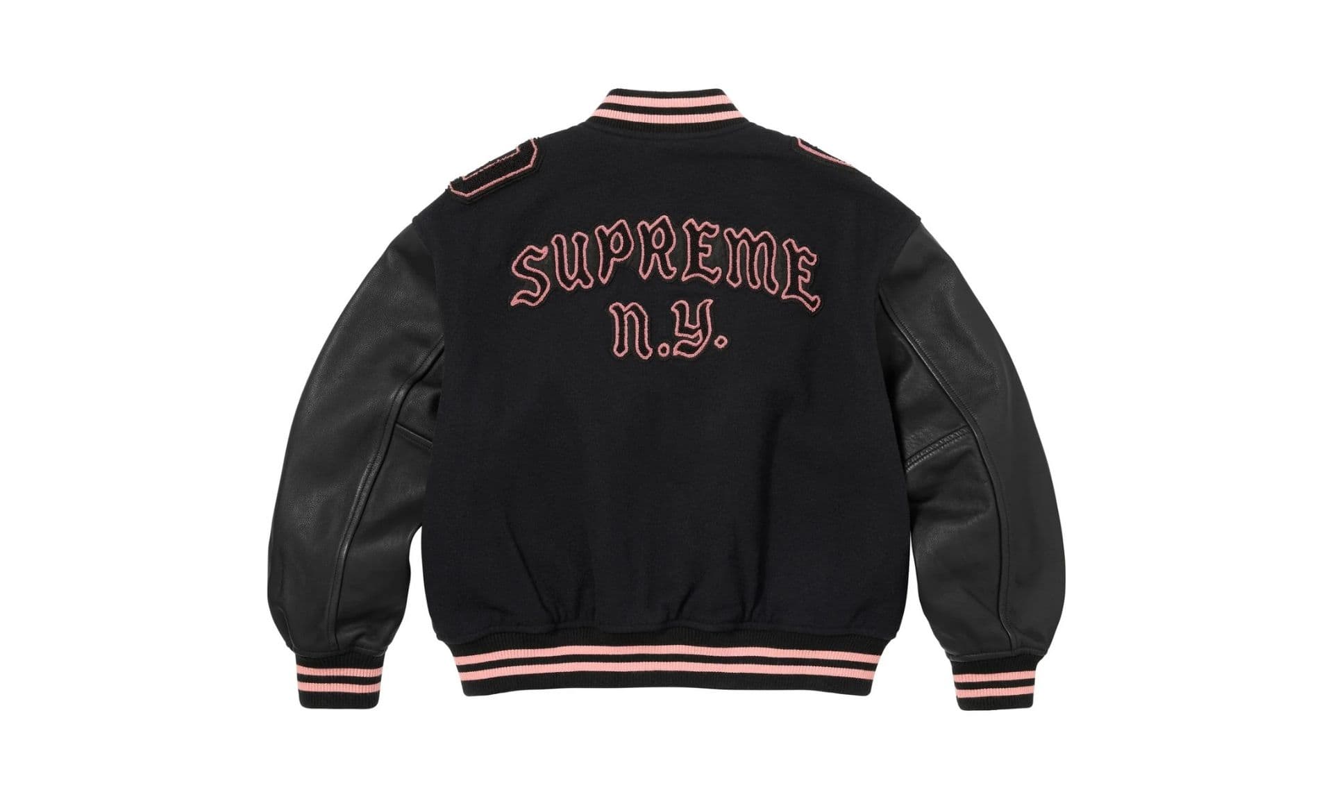 Supreme Captains Varsity Jacket Black | OVERCEZ