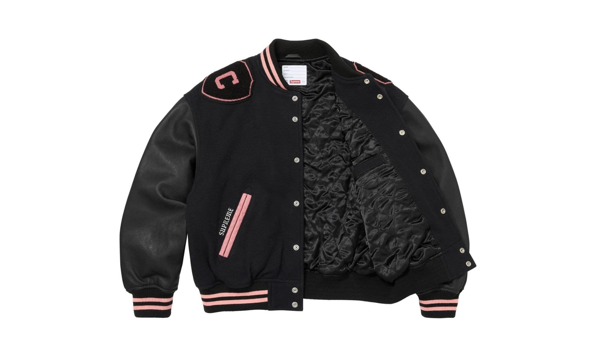 Supreme Captains Varsity Jacket Black | OVERCEZ