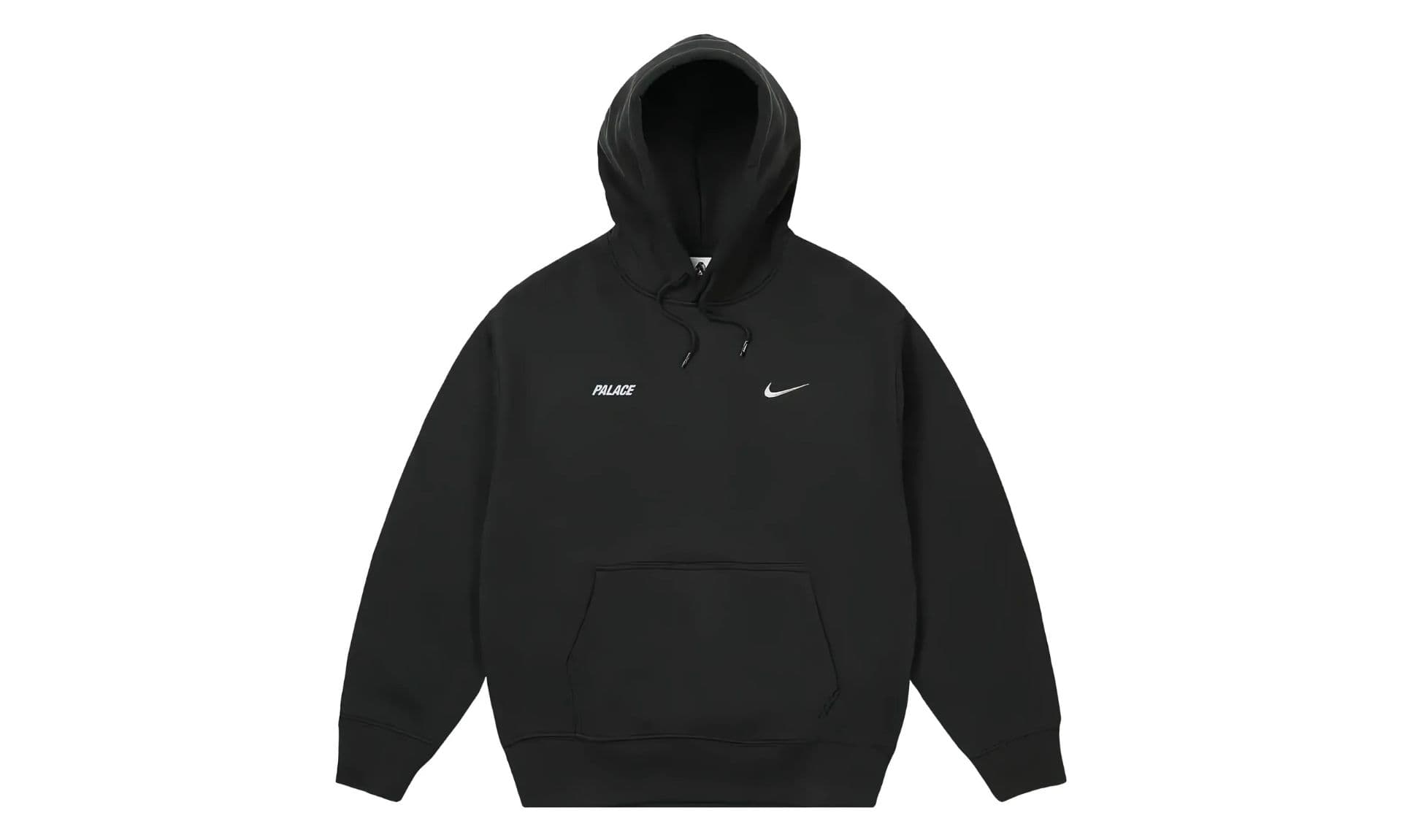 Palace x Nike Font Swoosh Hoodie Black | OVERCEZ