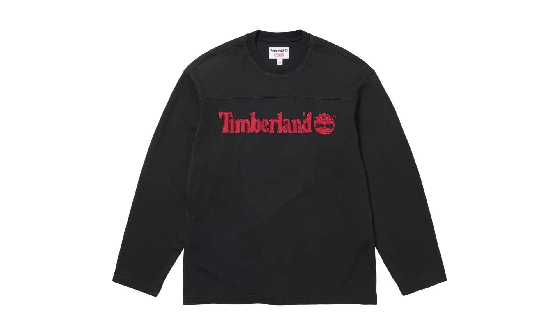 Supreme Timberland L/S Football Top Black | OVERCEZ