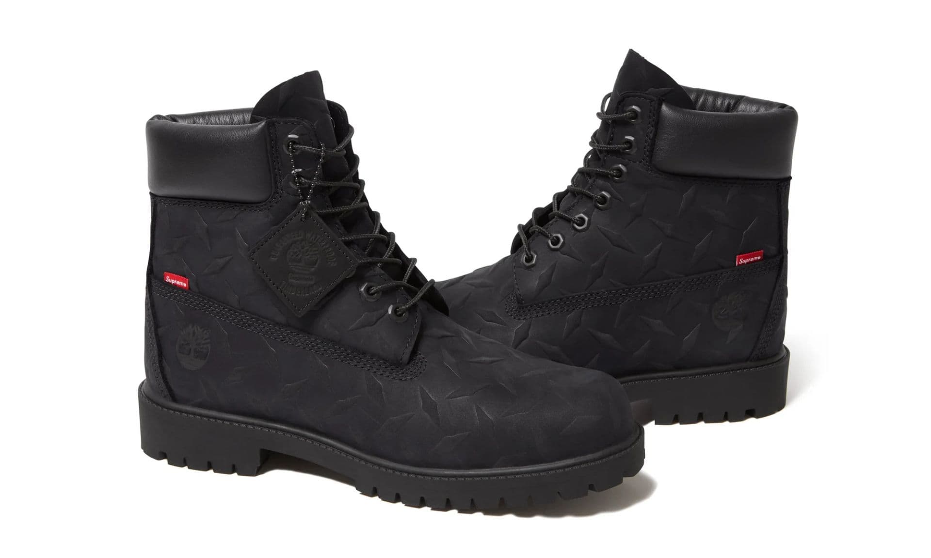 Timberland 6" Premium Waterproof Boot Supreme Diamond Plate Black | OVERCEZ