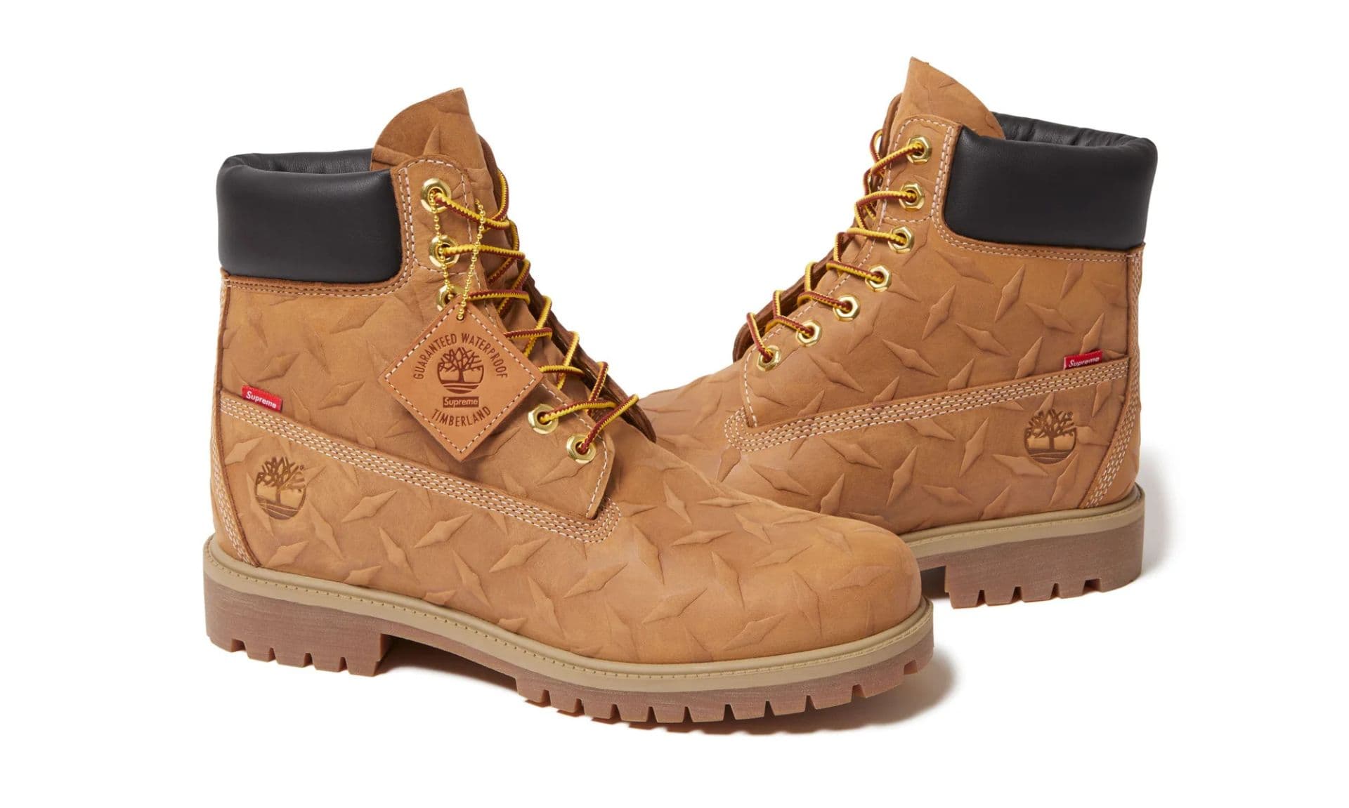 Timberland 6" Premium Waterproof Boot Supreme Diamond Plate Wheat