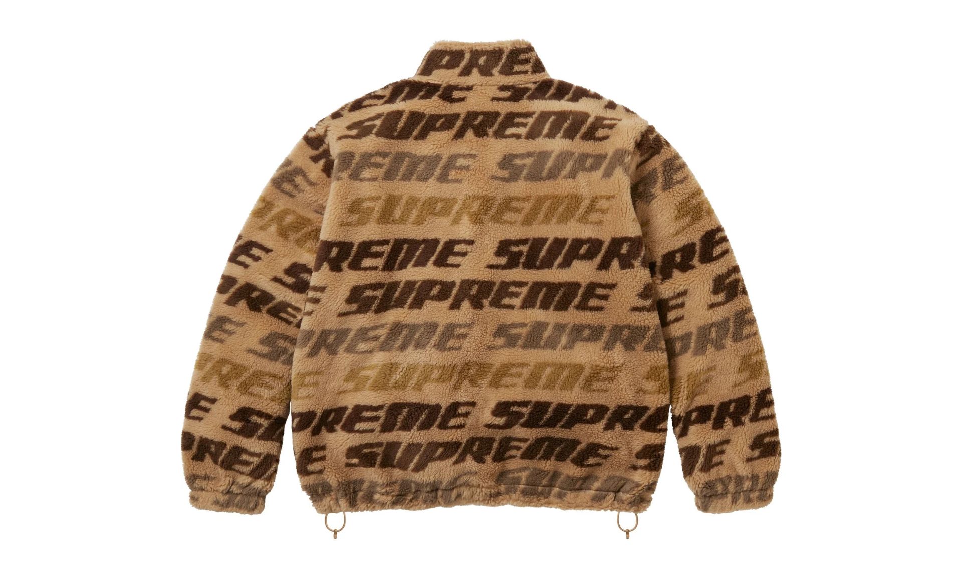 Supreme Repeat Jacquard Fleece Jacket Tan