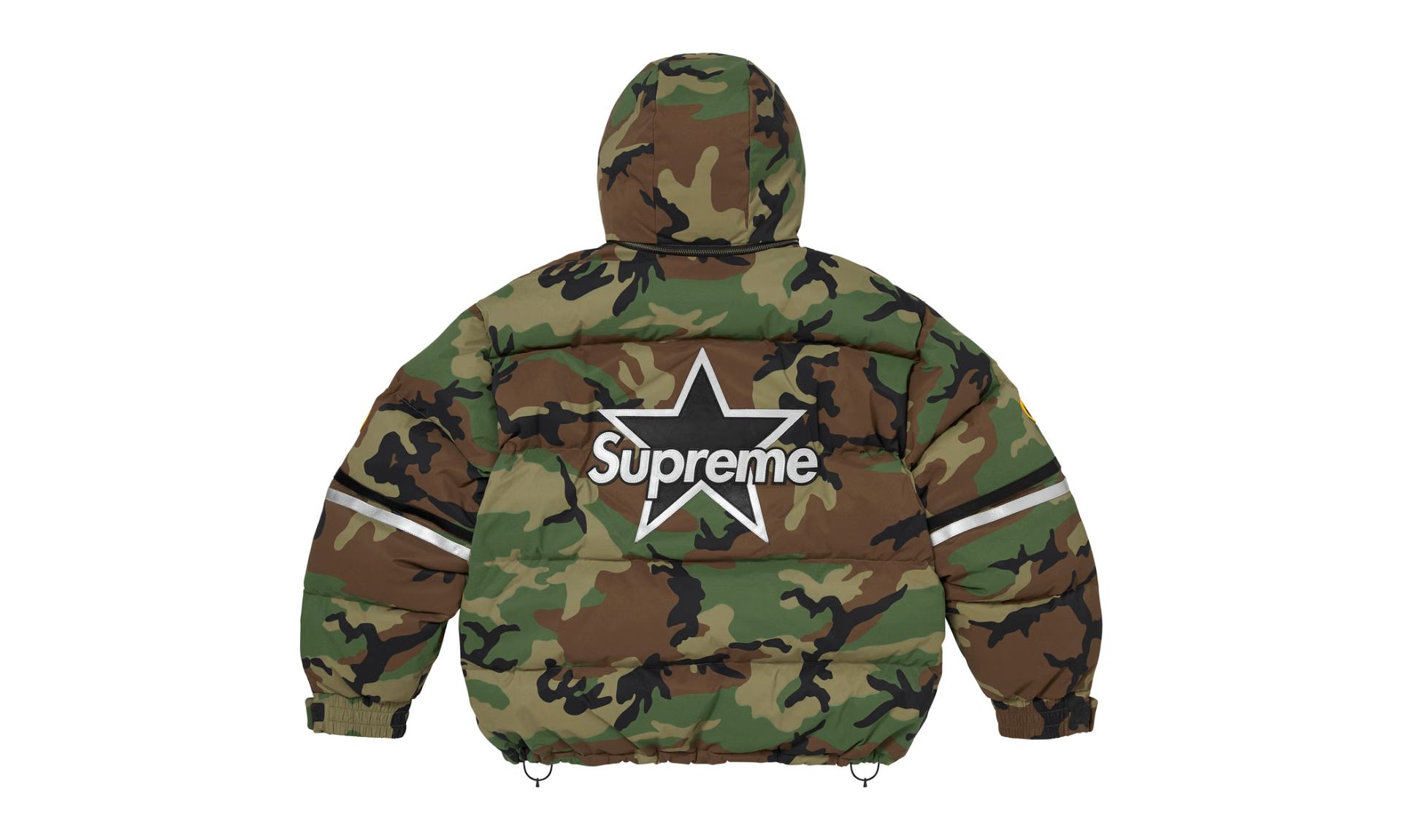 Supreme Vanson Leathers Cordura Down Jacket Woodland Camo