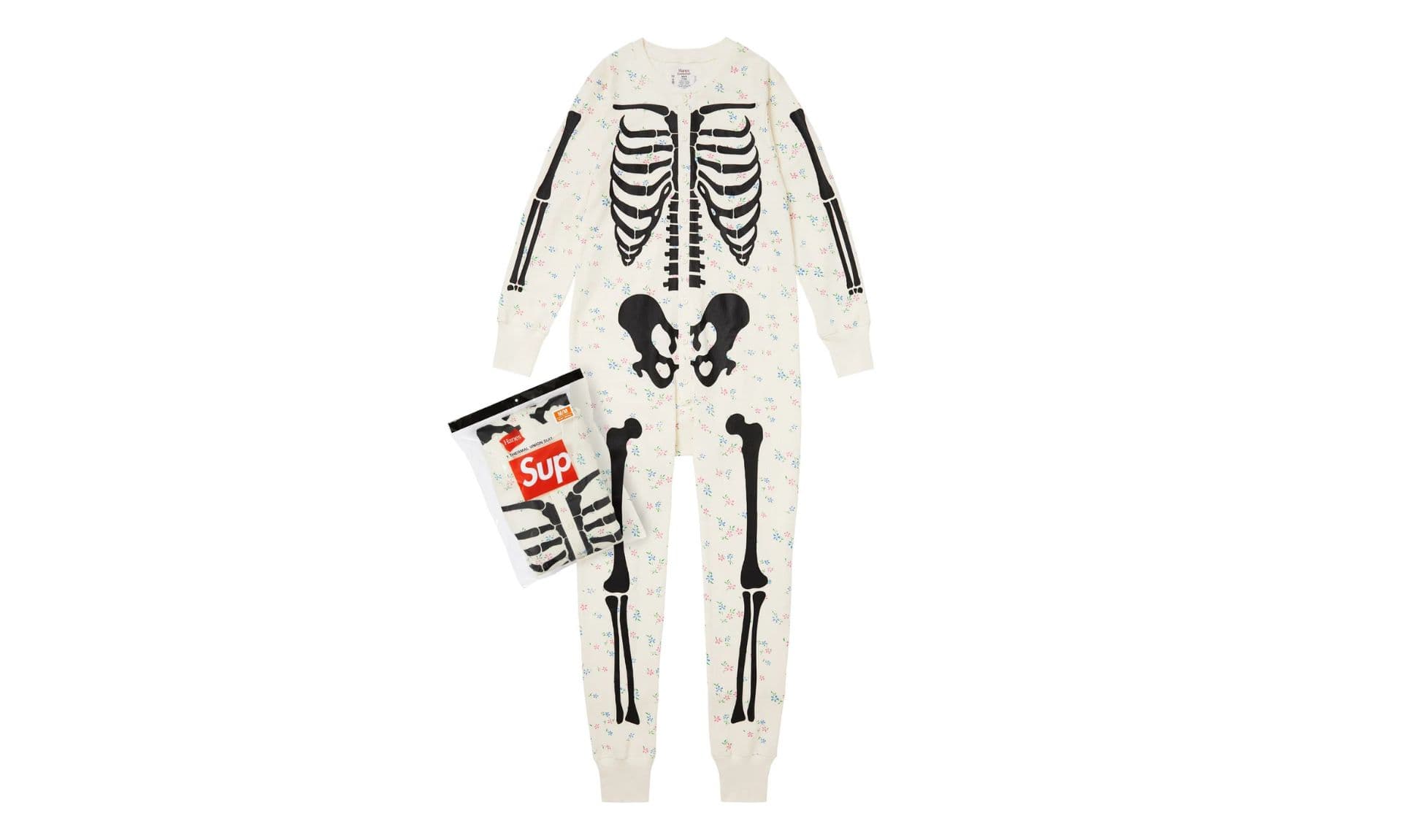 Supreme Hanes Bones Thermal Union Suit White | OVERCEZ