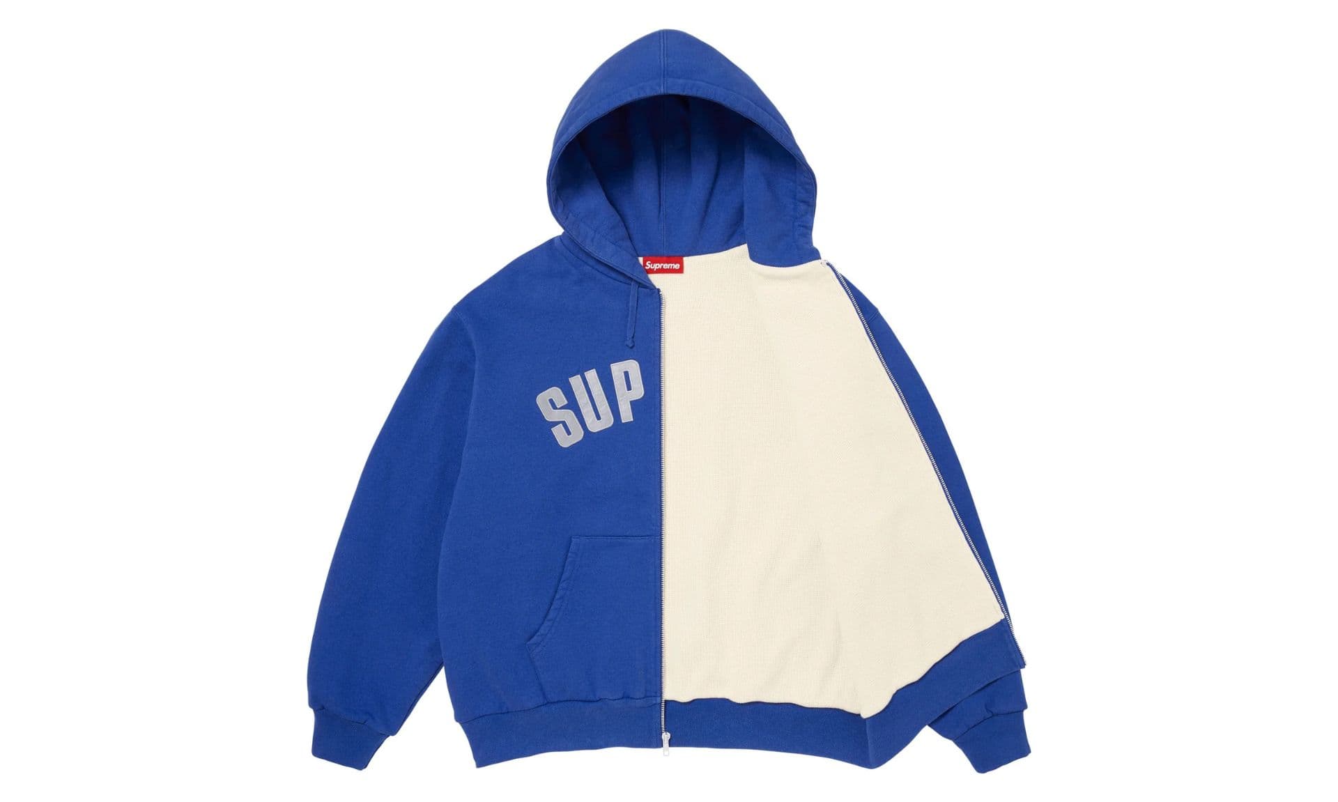 Supreme Arc Thermal Lined Zip Up Hooded Sweatshirt Royal | OVERCEZ